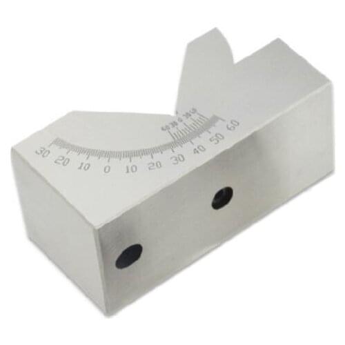 AP46 Adjustable Angle Gauge V-Block 0 to 60 Degree Ruler for Milling Machine