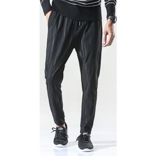 Pop Pants Men Loose Black Mens Pants Fashion High Quality Nice Summer Autumn Casual Young Man Hip Hop Trousers Male Streetwear