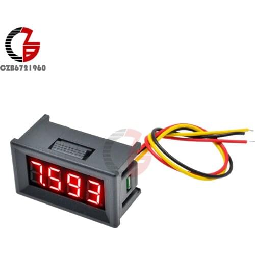 0.36" DC 0-100V Digital Voltmeter 4 Digit High Accuracy Car Voltage Meter 12V 48V 60V Battery Capacity Tester Monitor Detector