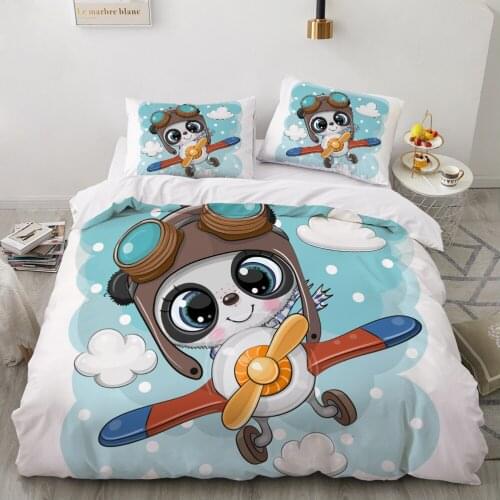Kids Bedding Set for baby cartoon Bed linen set for home duvet cover sheet family sets Euro 7 piece pilot