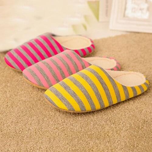 1 Pcs Indoor Slippers Autumn And Winter Womens Mens Soft-soled Shoes Cotton Slippers Flip-flops High Quality And Durable