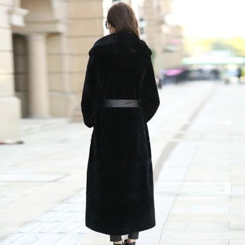 Double Luxury Faced Fur Coat Female Natural Sheep Shearling Fur Coats Winter Jacket Women Genuine Leather Jacket MY3995 s