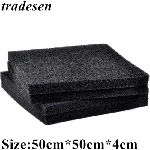 50cmx50cmx4cm Black Filtration Foam Aquarium Fish Tank Biochemical Filter Sponge Pad Skimmer Long Use Time Sponge Supply Tank