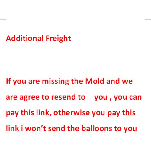 Pagamento adicional em seu pedido de envio ou outro serviço, nenhum produto, entre em contato com o vendedor antes de purcharse