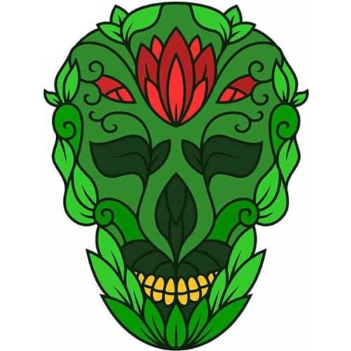 Jpth13cm x 8.8cm green skeleton personalized exquisite childrens graphics vinyl scratch proof waterproof car sticker, JP