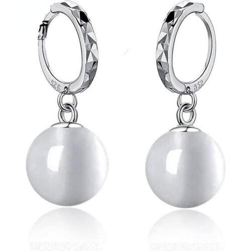 Korean Fashion Women Jewelry 2021 New Opal Pendant Earrings Wedding Earrings Leisure Party Jewelry Anniversary Gift