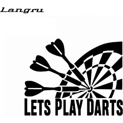 Langru Interesting Car-styling Lets Play Darts Car Sticker Decal Vinyl Decoration Jdm