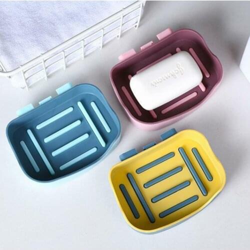 Wall Box Tray Draining Rack No Drilling Soap Layer Self Adhesive Accessories For Bathroom Shower Soap Holder Dish Double-Deck