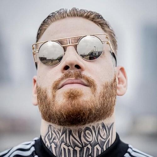 Round Steampunk Sunglasses For Men Fashion Punk Sun Glasses For Women High Quality Luxury Brand Vintage lunette de soleil femme