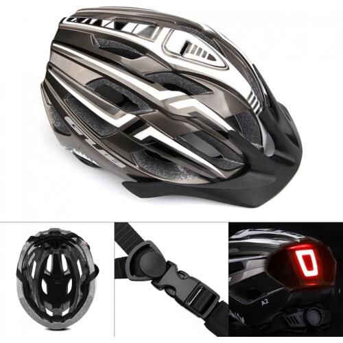 56-59cm Light Cycling Helmet Integrally Molded Mountain Road MTB Helmet with Taillight