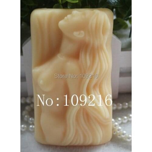 Wholesale!!!1pcs Beautiful Girl (ZX728) Silicone Handmade Soap Mold Crafts DIY Mould