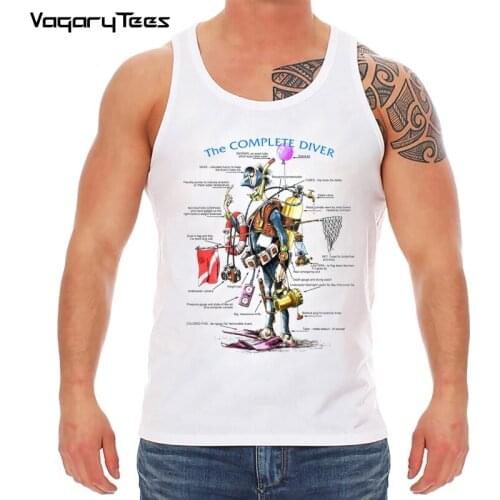 Original Basic Design Vintage Love Scuba Dive Tank top Men The complete diver Tops Fashion Boyfriend Gift Tee Vest