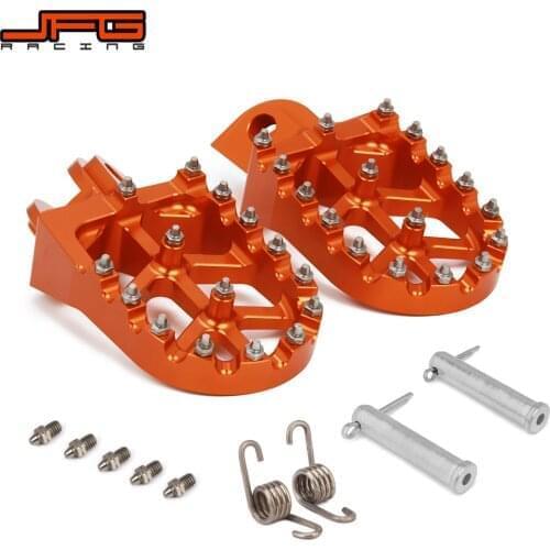Motorcycle CNC Foot Pegs Pedals Foot Rests Footpegs With Pin Spring For KTM SX SXS EXC EXC-G MXC XC XCW XCF XCFW SMR 125 350 530