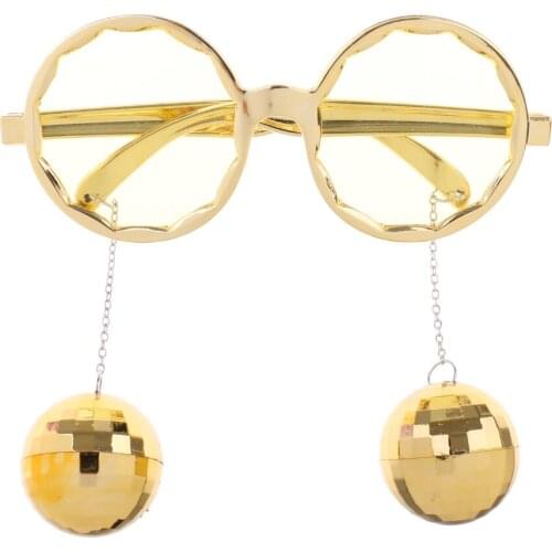 Hanging Disco Ball Glasses Eyeglasses Spectacles Novelty Gag Gift Photo Prop