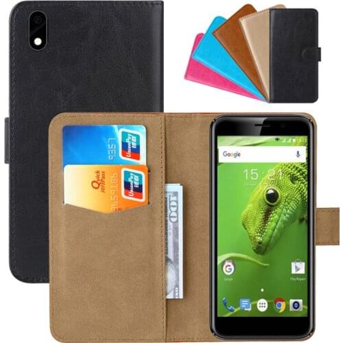 Luxury Wallet Case For Fly Life Compact PU Leather Retro Flip Cover Magnetic Fashion Cases Strap