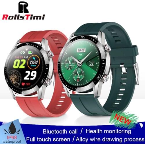 Rollstimi Smart watch Men Ladys Full touch Screen Sports Fitness wristband IP68 waterproof Bluetooth Suitable For Android ios