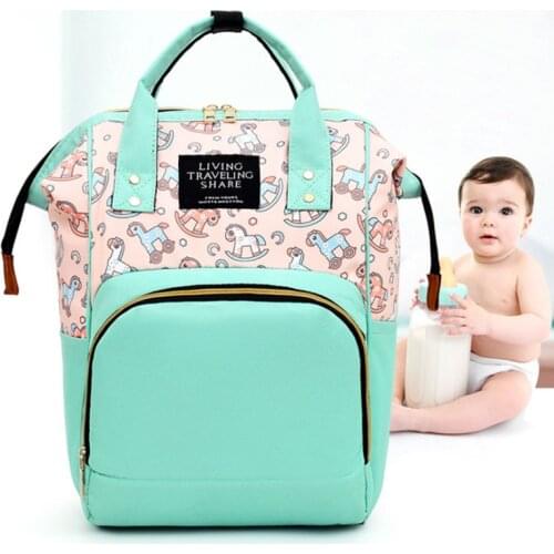 Baby Diaper Bag Large Capacity Stroller Mummy Totes Baby Nappy Nursing Bags Multifunction Waterproof Warm Travel Backpack