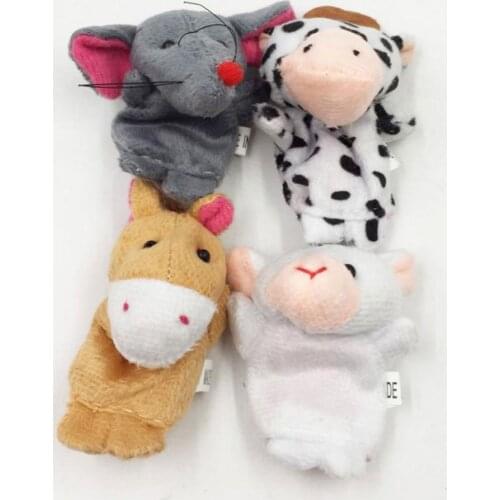12Pcs Finger Puppet Cloth Doll Baby Educational Hand Learn Story Animal Toy