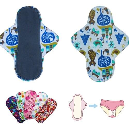 Ladies Menstrual Pads (9pcs a Lot) Sanitary Pad ,Period Pad MC Pad Bamboo Charcoal Material + 3pcs Baby Swimming Diapers Nappies