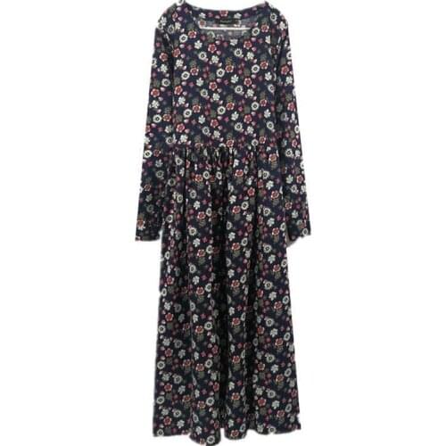 Vestidos Robe 2020 summer big size XS-6XL long dress plus size vintage women dress maxi large Cotton Linen Maxi beach dress