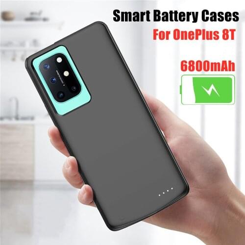 ZKFYS Battery Charger Cases For OnePlus 8T Smart Battery Case 6800mAh Power Bank Charging Case For Oneplus 8T Battery Cover
