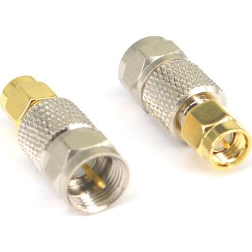 10 Pieces RF Coaxial adapter SMA to F adapter SMA male goldplated to F male straight connector