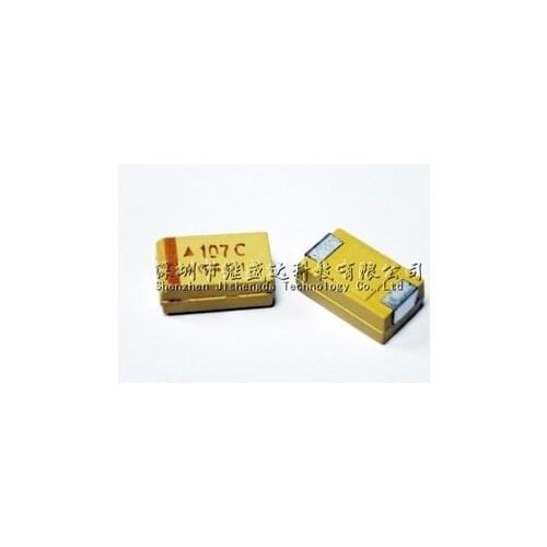 100PCS Chip Tantalum Capacitor C size 6032 SMD 16V 100UF 107C