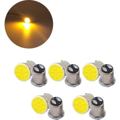 10x Yellow COB 12SMD 1157 BAY15D Car LED Light Signal Bulbs Super Bright Auto Turn Tail Reverse Parking Brake Lamp 12V