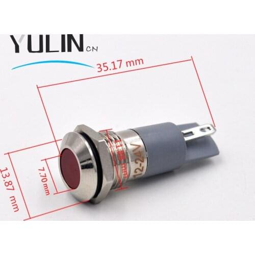 12mm Waterproof IP67 LED Metal Indicator Pilot Light Signal Lamp Machine Boat Car Working PC Power