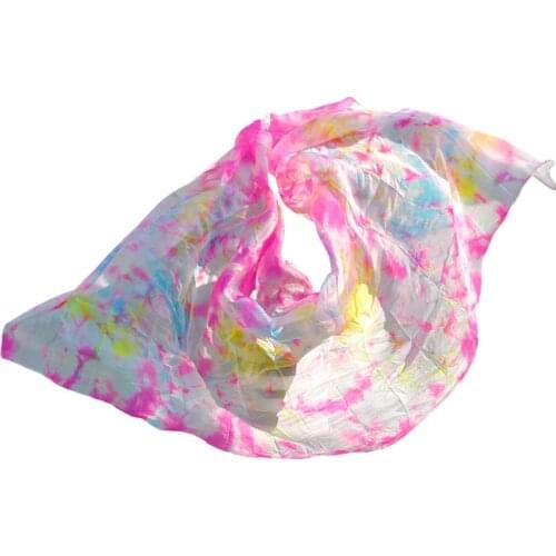 2016 new design 100% Silk Veil Belly dance,rose and other colors mixed veil wholesale 250 x 114cm