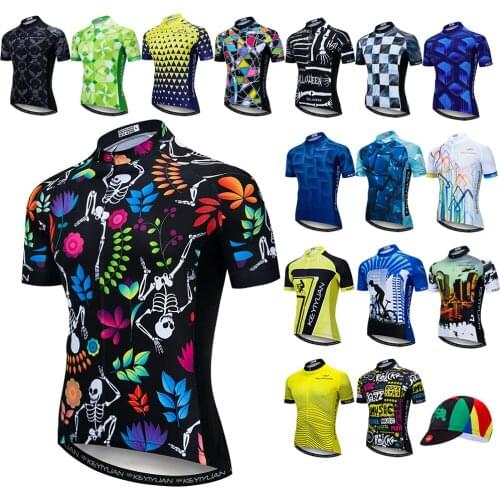 2021 Bike jerseys Men Short Sleeve Cycling Jersey Racing Bicycle Clothing MTB Riding Sport Bike Shirt Clothes Wear Top Maillot