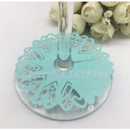 50pcs Heart Wine Glass Cards Party Decoration,Wine Glass Feet Cards or Bookmark Message Tags Valentines Day Party Decorations