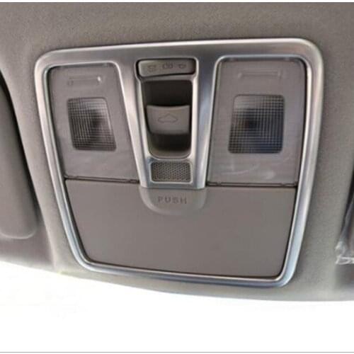 ABS Matte Chrome For Hynudai Solaris 2 2017 Car front reading Lampshade read light panel Cover Trim Car Styling Accessories
