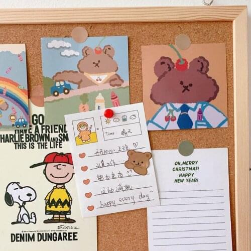 Cork Wood Wall Hanging Message Bulletin Board Frame Notice Note Memo Board Shop B95C