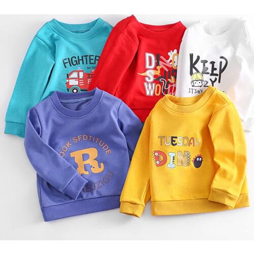 Childrens Sweatshirt Long Sleeves Hoodies For Girls Sweater Kids T-shirt Boys Cothes Cotton 2021 Spring Autumn Outwear
