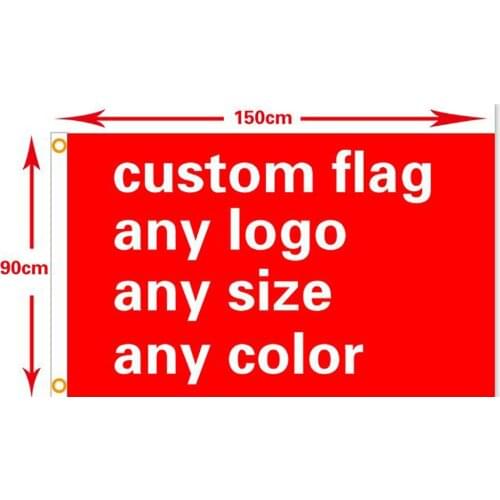 Custom Flag 90x150cm Hot Sell Banner Free Design 100D Polyester Advertising Outdoor Flag Brass Grommets, Free Shipping