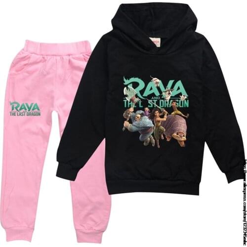 Raya and The Last Dragon Hoodies Kids Sweatshirts Girls Tops Boys Christmas Clothes Casual Children Hooded Sportswear Suits