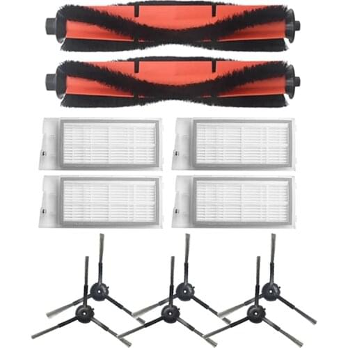 HOT！-12Pcs For Roidmi EVE Plus Robot Vacuum Cleaner Main Brush HEPA Filter Side Brush Replacement Accessories Parts