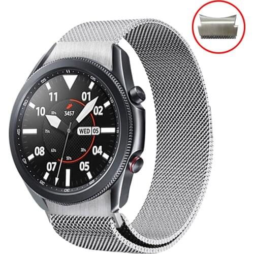 No Gaps Magnetic Loop Strap For Samsung Galaxy Watch 4 Classic 46mm 42mm/Watch 4 44mm 40mm Wrist Band Curved end Metal Bracelet