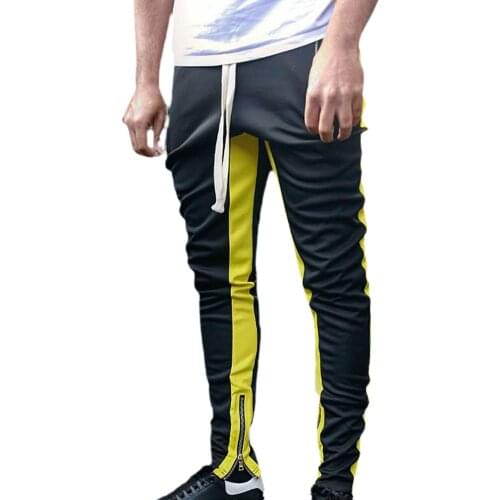 Men Autumn Winter Zipper Mens Sports Sweatpants Casual Sports Running Tight Trousers Sportswear Pants Cotton Tracksuit Pants