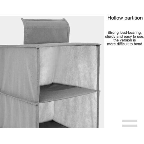 2021 New Hanging Closet Shelf Wall Mount Foldable 10 Shelves Grey Clothes Organizer