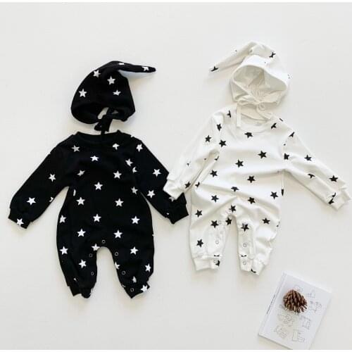 0-3T Newborn Kid Baby Boys Girls Clothes Stars Print Long Sleeve Romper Cute Sweet Jumpsuit Autumn Winter New born Outfit
