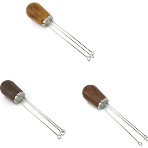 Espresso Needle Distributor,Wood Handle Espresso Needle Distributor,Espresso Barista Coffee Stirrer Distributor