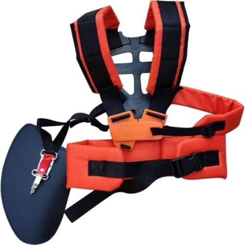 E56C Double Shoulder W Shape Harness Strap Comfortable Labor Saving Strimmer Padded Belt for Brush Cutter Trimmer Garden Pruner