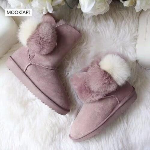 The highest quality snow boots in Australia in 2019, real sheepskin, 100% wool, new womens shoes, 7 colors, free delivery
