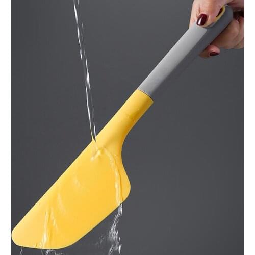 Silicone Cake Cream Spatula Non Stick Butter Scraper Flour Mixing Baking Tools Heat Resistant Pastry Scraper Bakery Large Size
