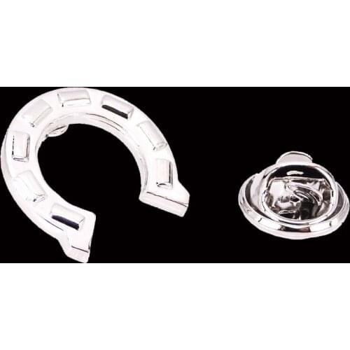 High quality brass horseshoe modeling Brooch mens and womens clothing Lapel Pin clothing backpack badge wholesale