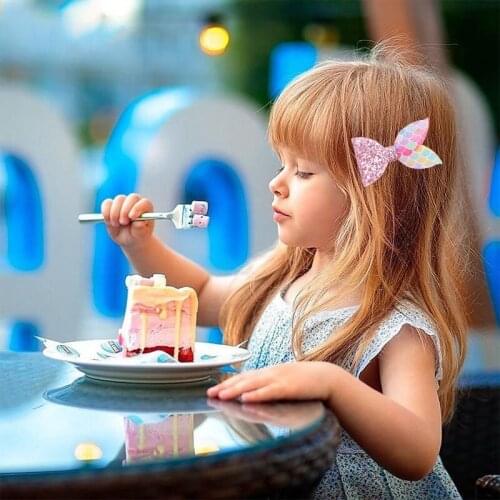 Boutique ins 15pcs Fashion Glitter Gradient Rainbow Bowknot Hairpins Fairy Mermaid Tail Bow Hair Clips Princess Hair Accessories