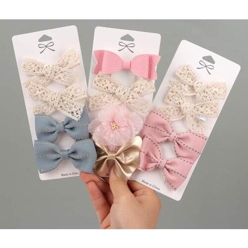 2/4PC /Set Flower Baby Bows Hair Clips Kids Girl Bowknot Hair Clip Children Hairpin Haarspeldjes Barrettes Baby Hair Accessories