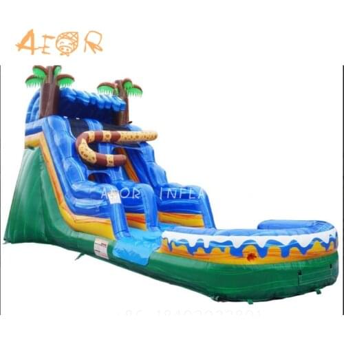 2021 Commercial kids slip pool jumping obstacle course toboggan gonflable bouncer combos bounce house inflatable water slide